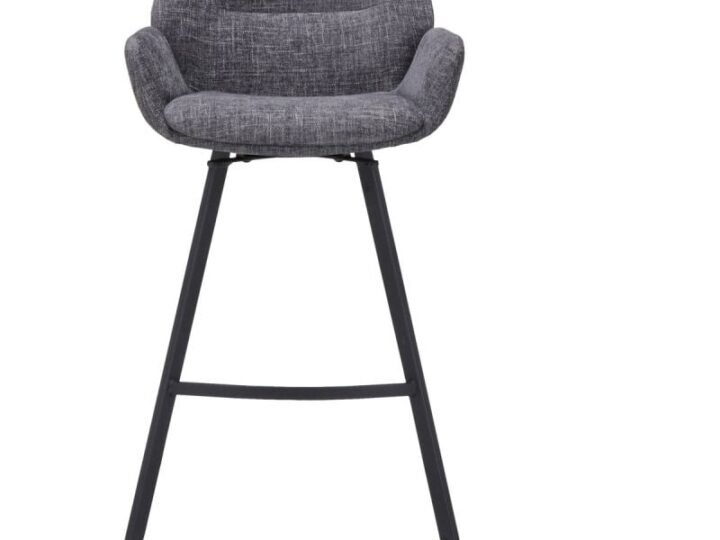 Barstoel Lizz 65cm stof Darkgrey van Trendhopper
