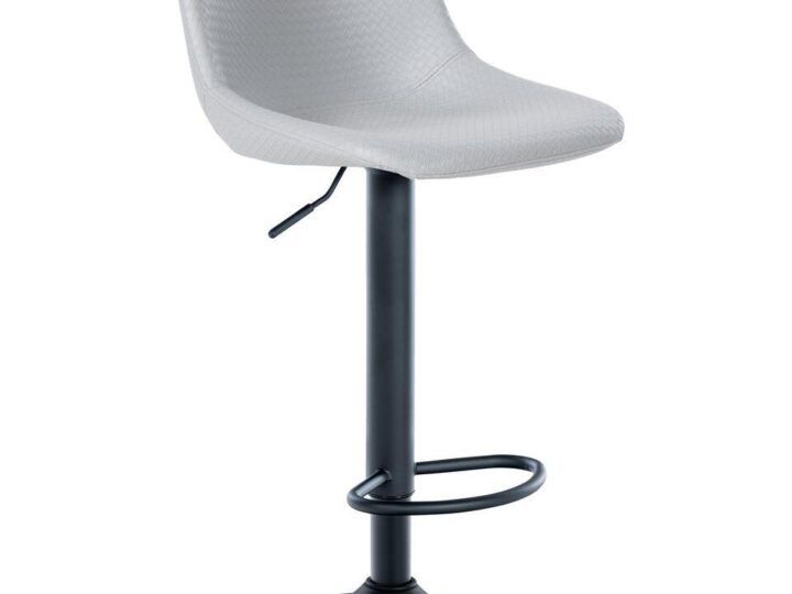 CLP Barkruk Loft zwart Frame - Kunstleer - grijs van Leen Bakker