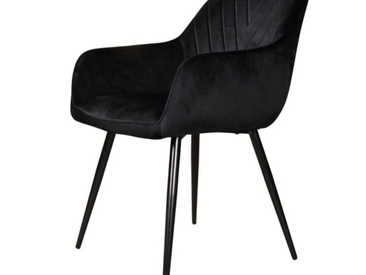 DS4U - Gaby armstoel velvet zwart van Leen Bakker