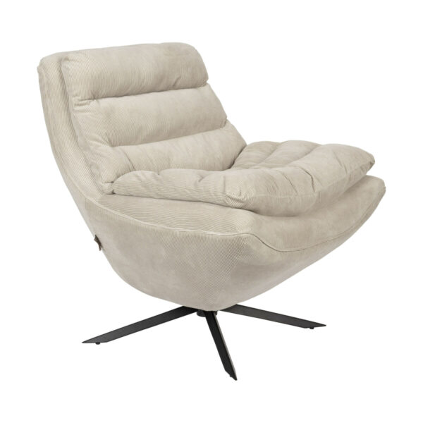Dutchbone Draaifauteuil 'Vince' Rib van Sohome