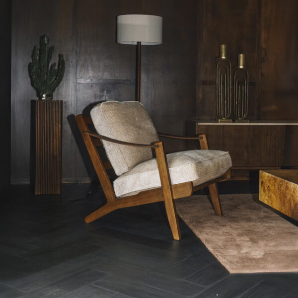 Dutchbone Fauteuil 'Washington' Mangohout en geweven stof van Sohome