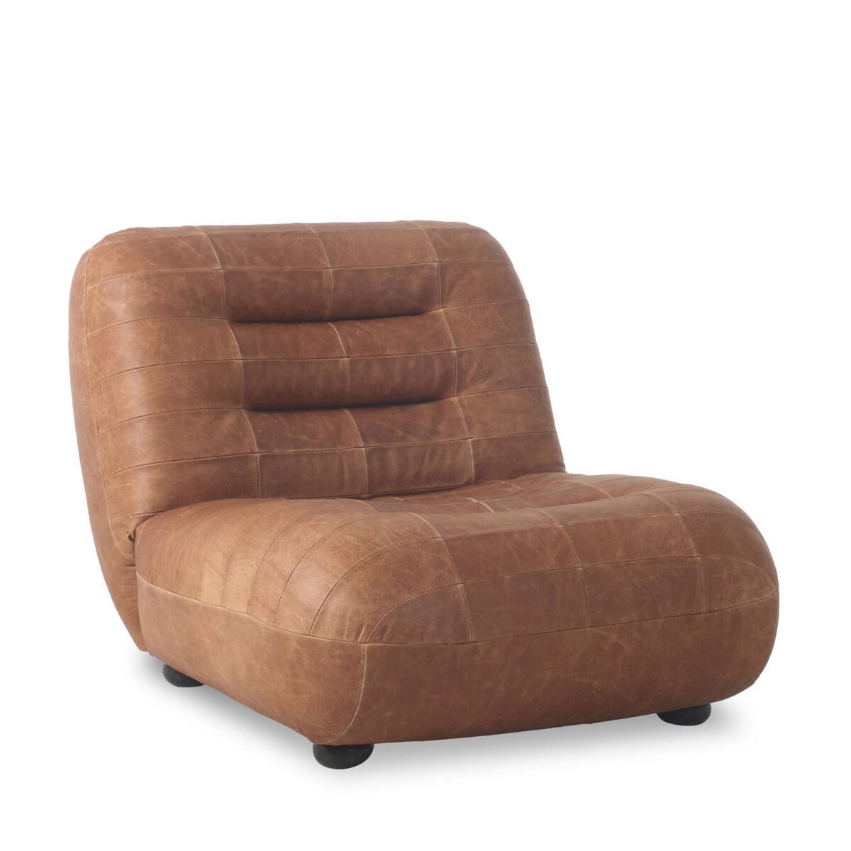 Dutchbone Wyatt Fauteuil Leer Cognac Bruin van wehkamp