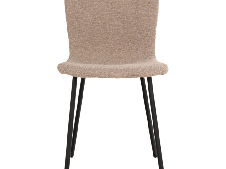 Eetkamerstoel Halden Bouclé Beige Set van 2 van fonQ