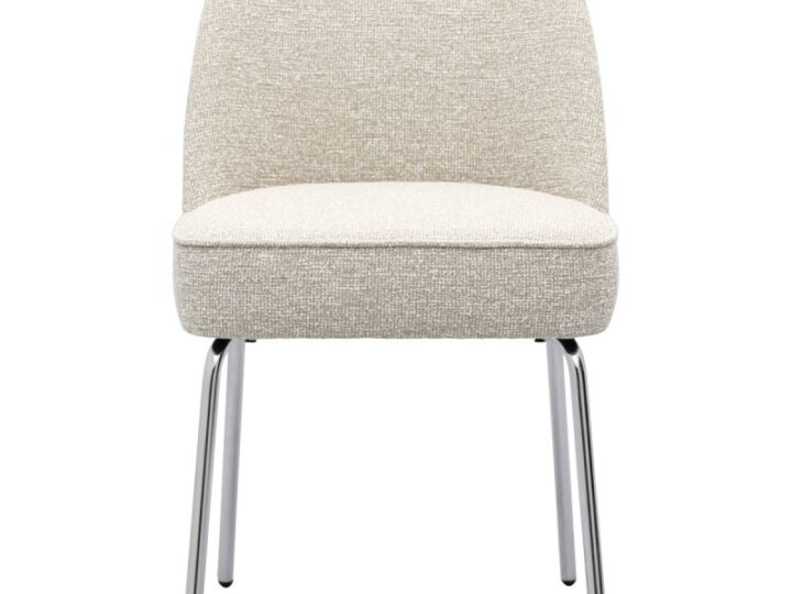 Eetkamerstoel Vogue Lima Beige met chromen poten van Trendhopper