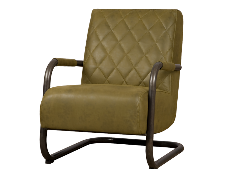 Fauteuil Civo met armleuning bull Groen - set van 4 van Loods 5