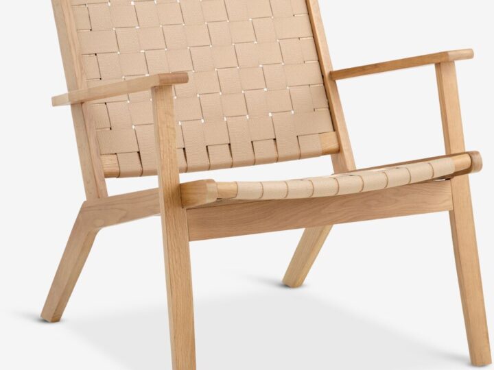 Fauteuil VADEHAVET naturel stof/eiken van JYSK