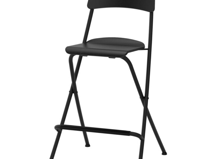 FRANKLIN Barkruk, opklapbaar - bladhoogte zwart/zwart 63 cm van IKEA