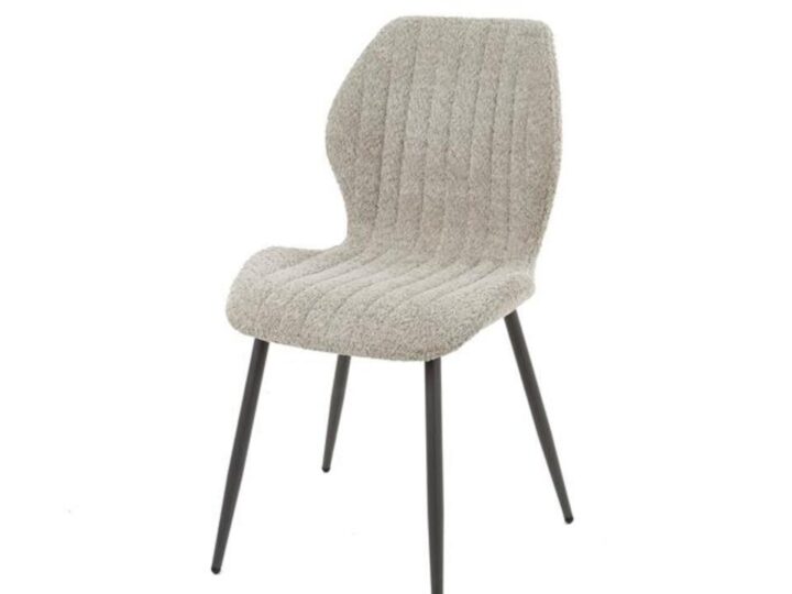 Hoyz - Stoel Len - Boucle - Zandkleur - 4 Stuks van Leen Bakker