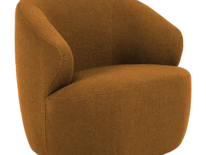 Hug Draaibare Fauteuil Bouclé Caramel van fonQ