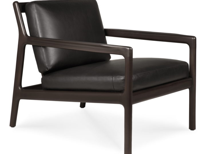 Jack loungestoel - zwart leer van Loods 5