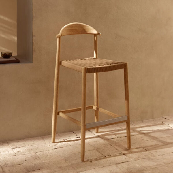 Kave Home Barkruk 'Nina' kleur Beige (zithoogte 76cm) van Sohome
