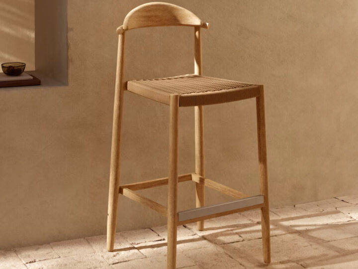 Kave Home Barkruk 'Nina' kleur Beige (zithoogte 76cm) van Sohome