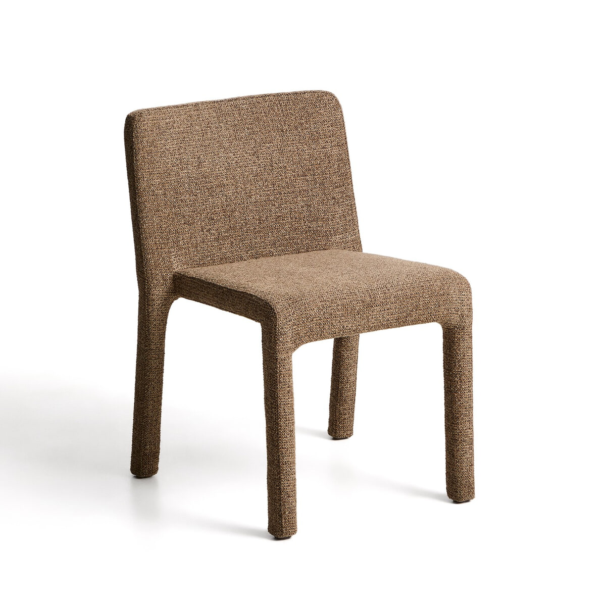 Kave Home Eetkamerstoel 'Loria' Stapelbaar, Chenille, kleur Bruin van Sohome