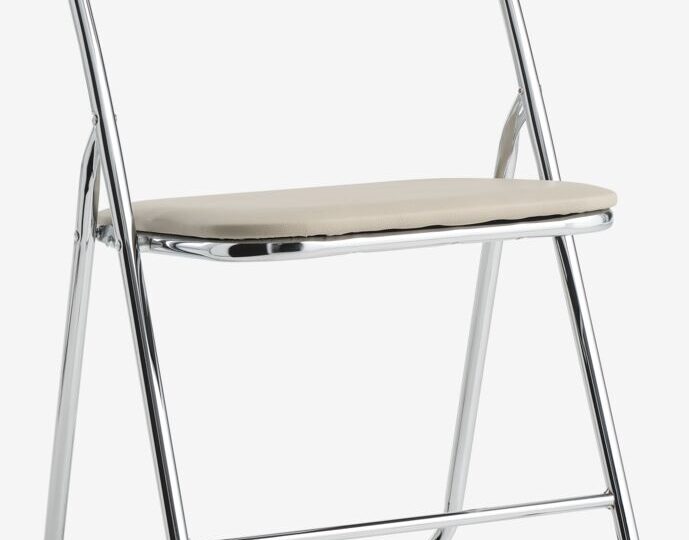 Klapstoel VUST beige/chroom van JYSK