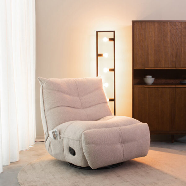LABEL51 Relaxfauteuil 'Take It Easy' Bouclé, kleur Naturel van Sohome
