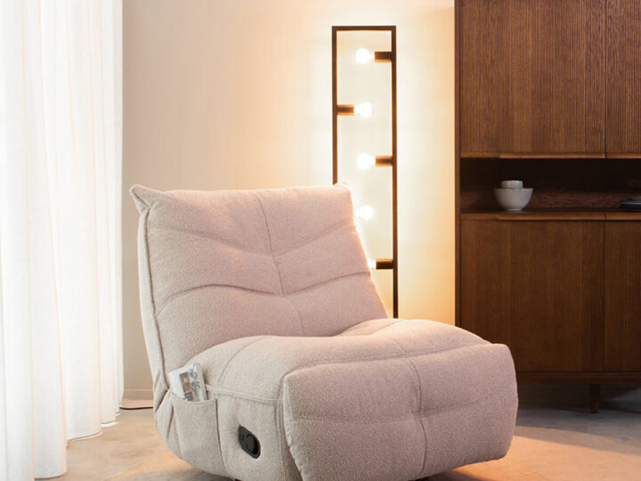 LABEL51 Relaxfauteuil 'Take It Easy' Bouclé, kleur Naturel van Sohome