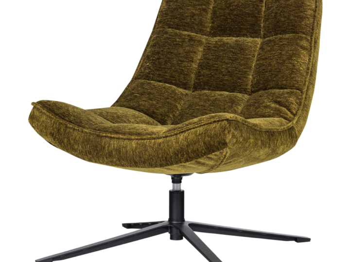 Maudi draaifauteuil chenille structuur groen van Loods 5