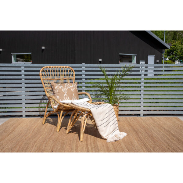 Nohr Loungestoel 'Bronwen' Met hocker, Rotan, kleur Naturel van Sohome