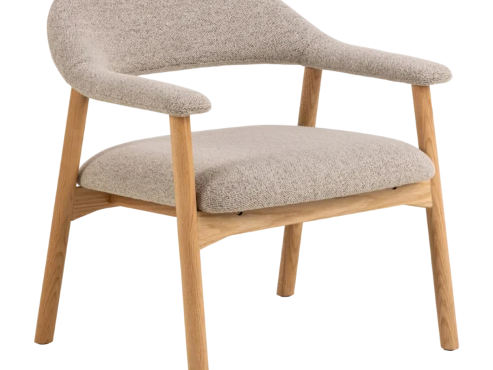 Nordic Loungestoel met Armleuning Greige van fonQ