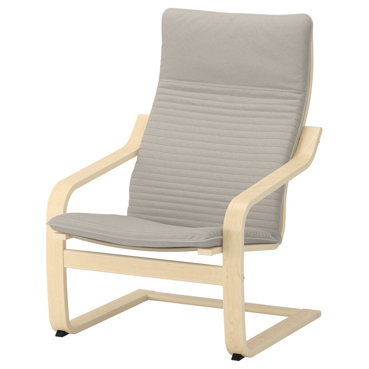 POÄNG Fauteuil - berkenfineer/Knisa lichtbeige van IKEA