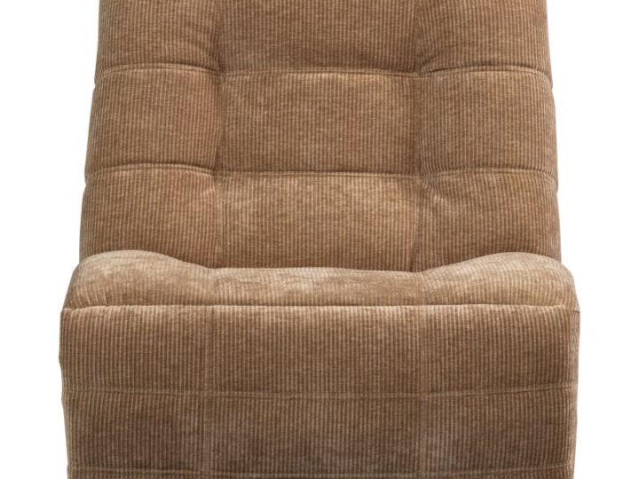 Relaxfauteuil Humla Lichtbruin ribstof van Trendhopper