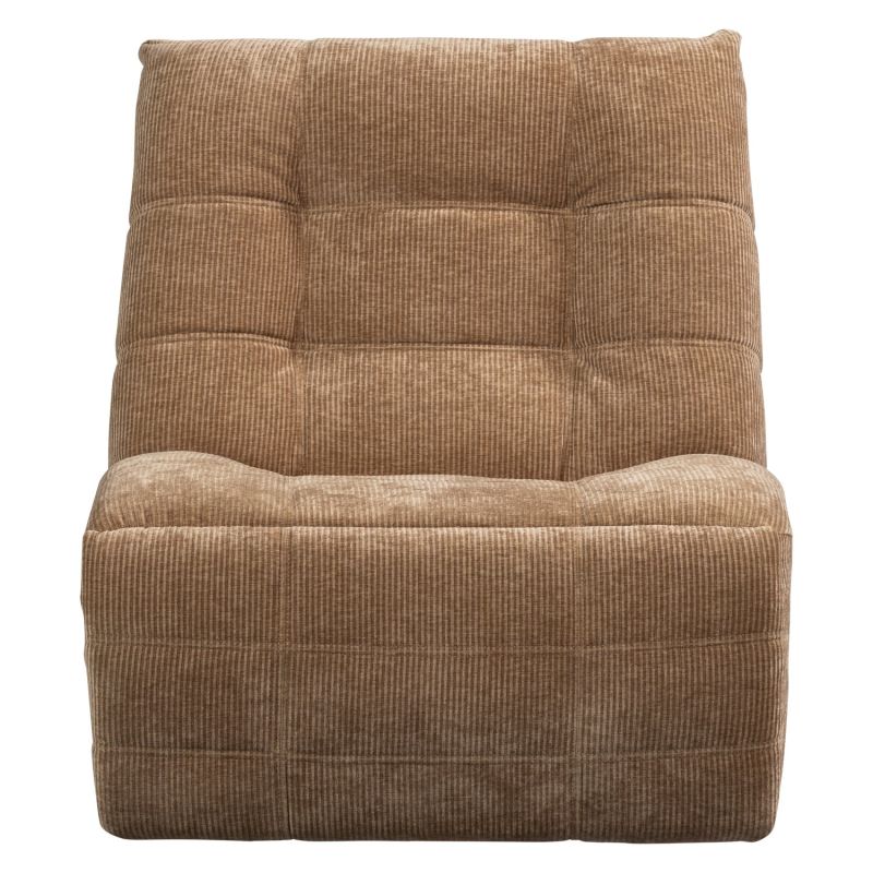 Relaxfauteuil Humla Lichtbruin ribstof van Trendhopper