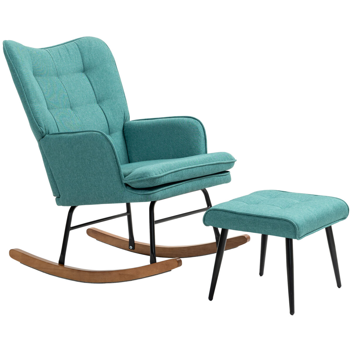 schommelstoel met hocker 839-867V00DG van Home24