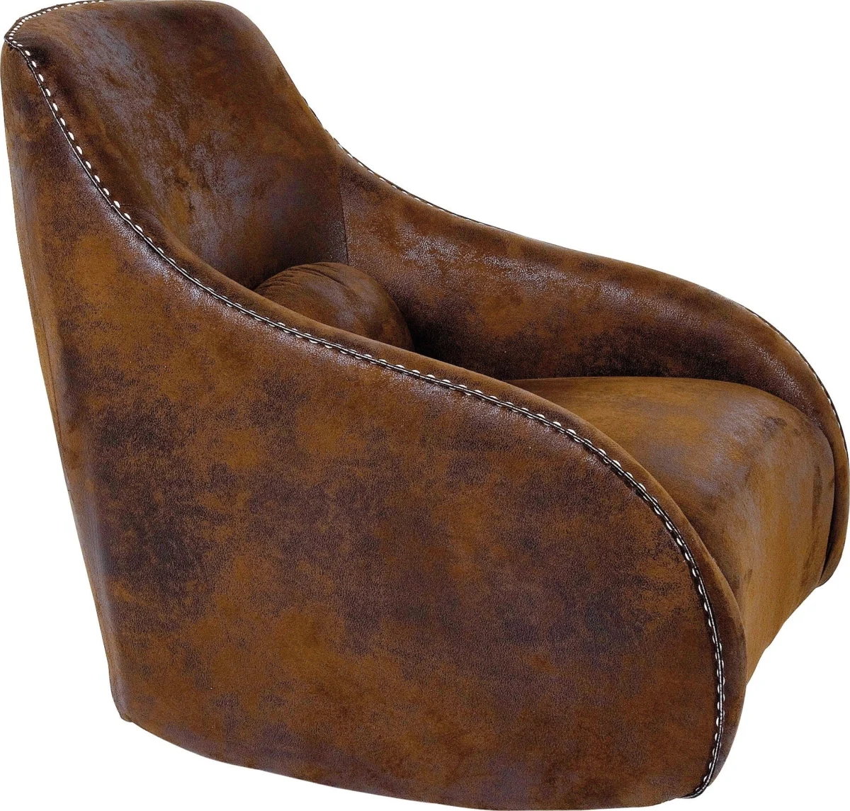 Schommelstoel Swing Ritmo Vintage Kunstleer Bruin van fonQ