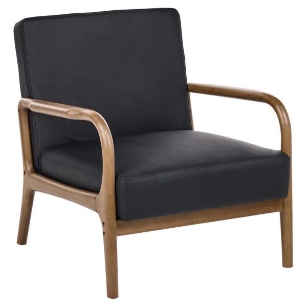 SENNELS - Fauteuil - Zwart - Leer van Leen Bakker
