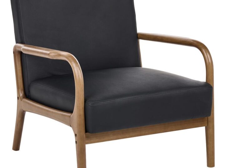 SENNELS - Fauteuil - Zwart - Leer van Leen Bakker