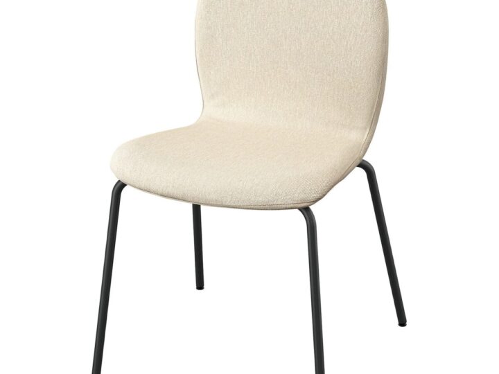SKÅLSTA Eetkamerstoel - Knäbäck beige/kokervormig metaal/zwart-grijs van IKEA
