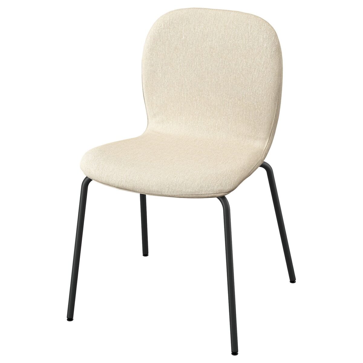 SKÅLSTA Eetkamerstoel - Knäbäck beige/kokervormig metaal/zwart-grijs van IKEA
