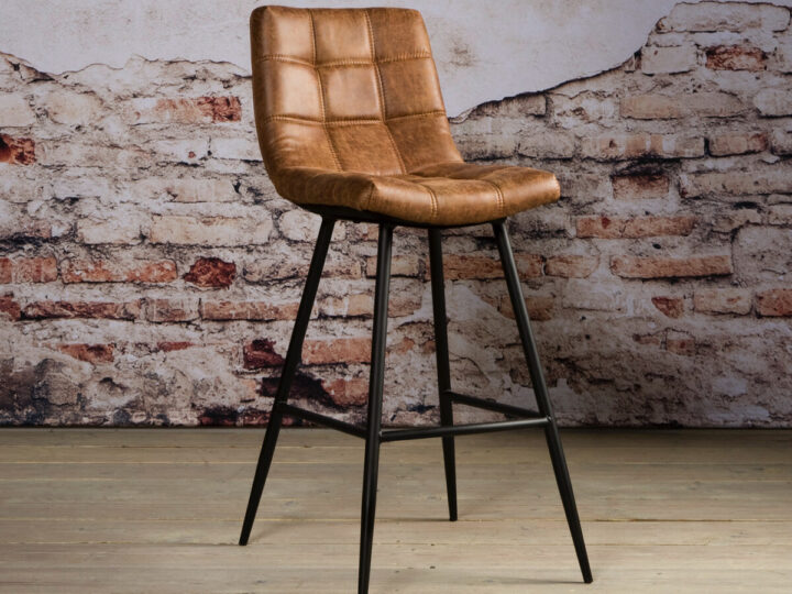 Tower Living Barkruk 'Navarra' Lederlook (zithoogte 75cm) van Sohome