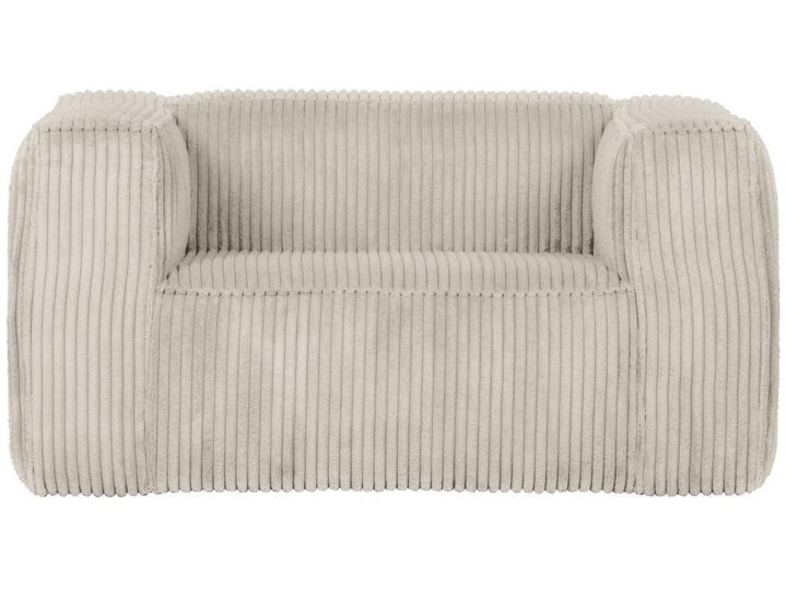 WOOOD Bean Fauteuil - Grove Ribstof - Naturel - 74x146x98 van Leen Bakker