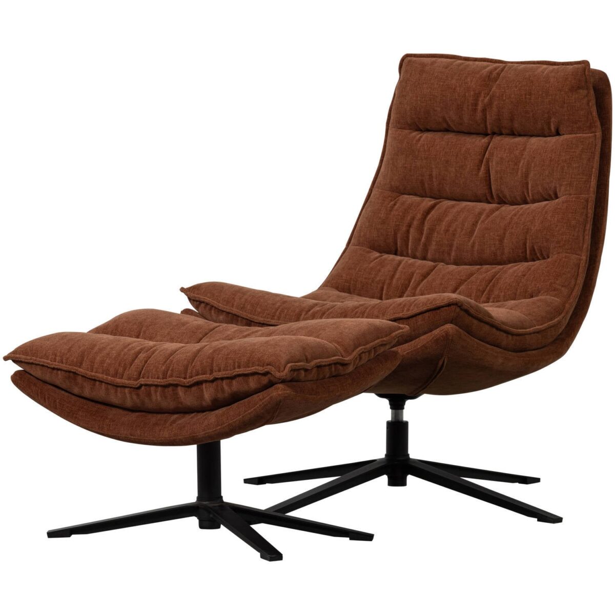 WOOOD draaifauteuil met hocker Kube van wehkamp