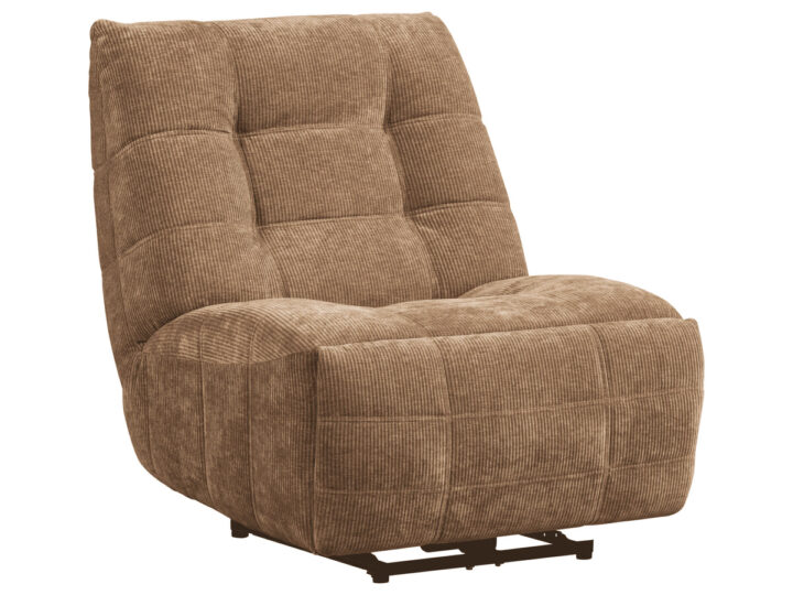 WOOOD Relaxfauteuil 'Hein' Geweven ribstof, kleur Lichtbruin van Sohome